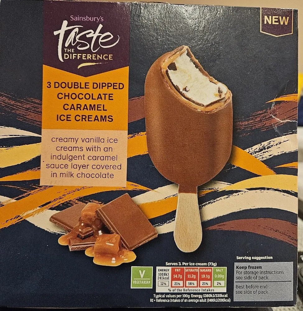 Double Dipped Chocolate Caramel Ice Creams