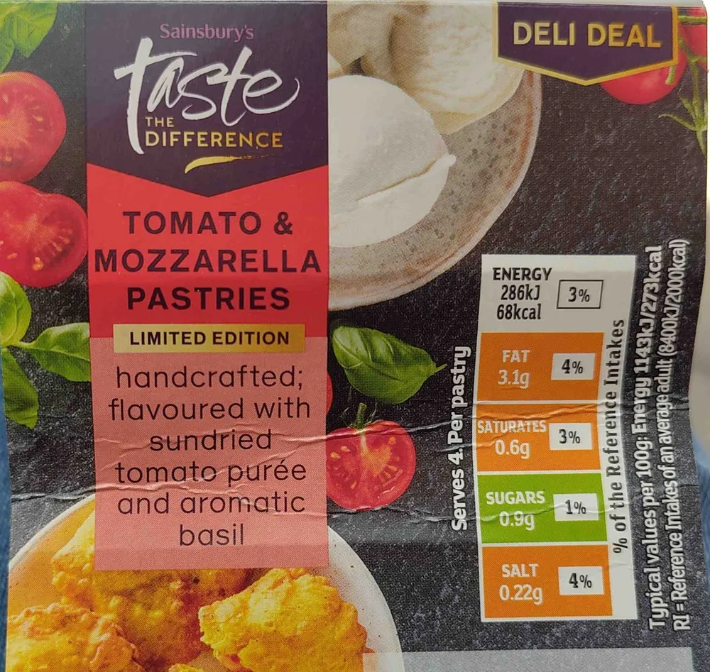 Tomato & Mozzarella Pastries (Taste the Difference)