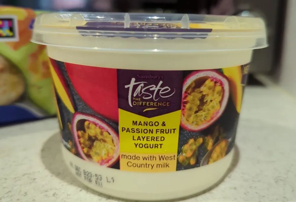 Mango & passion fruit yogurt