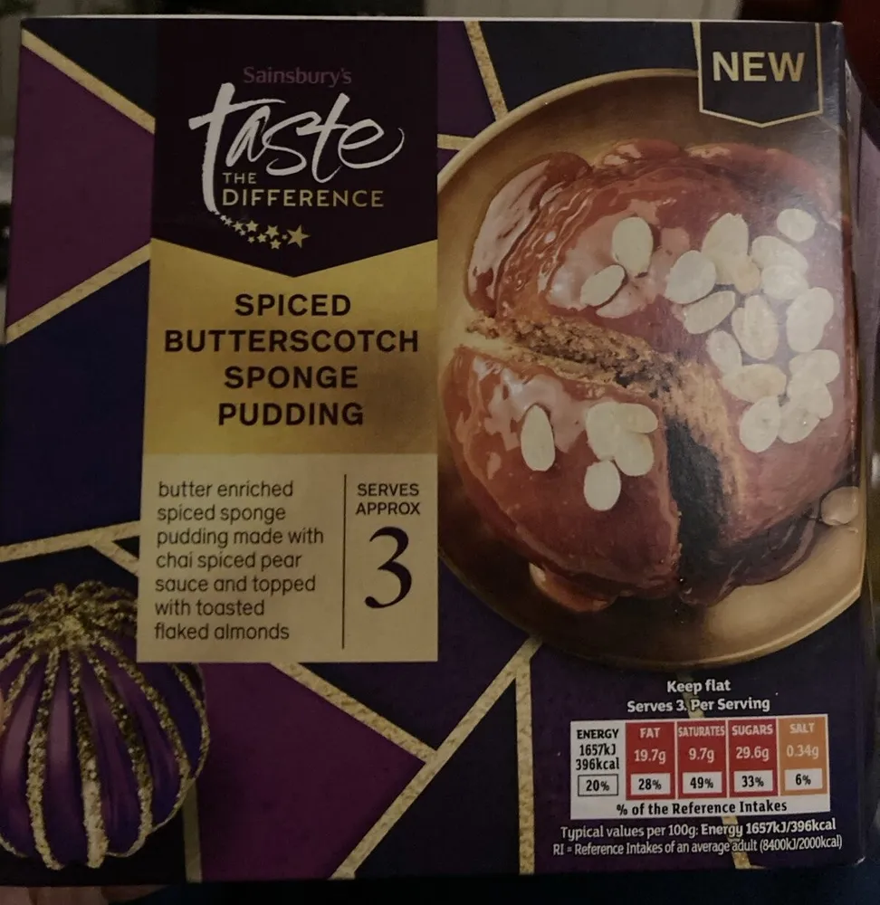Spiced Butterscotch Sponge Pudding