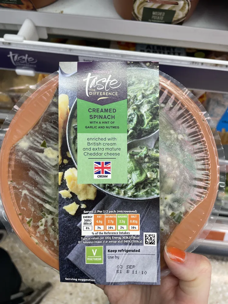 Creamy spinach