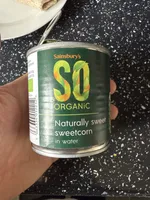 So organic Sweetcorn