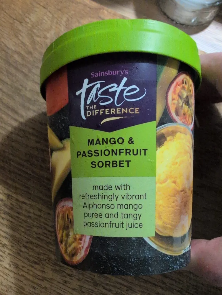 Mango And Passion Fruit Sorbet