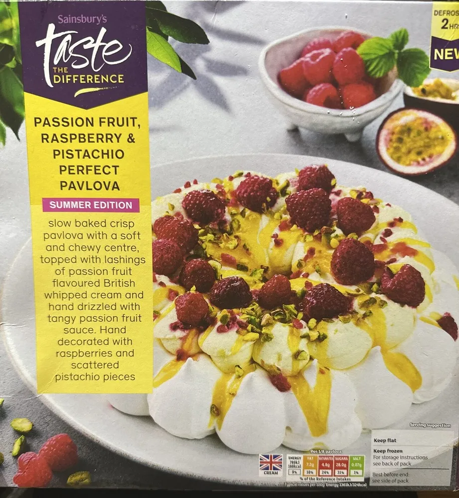 Passion Fruit, Raspberry & Pistachio Perfect Pavlova