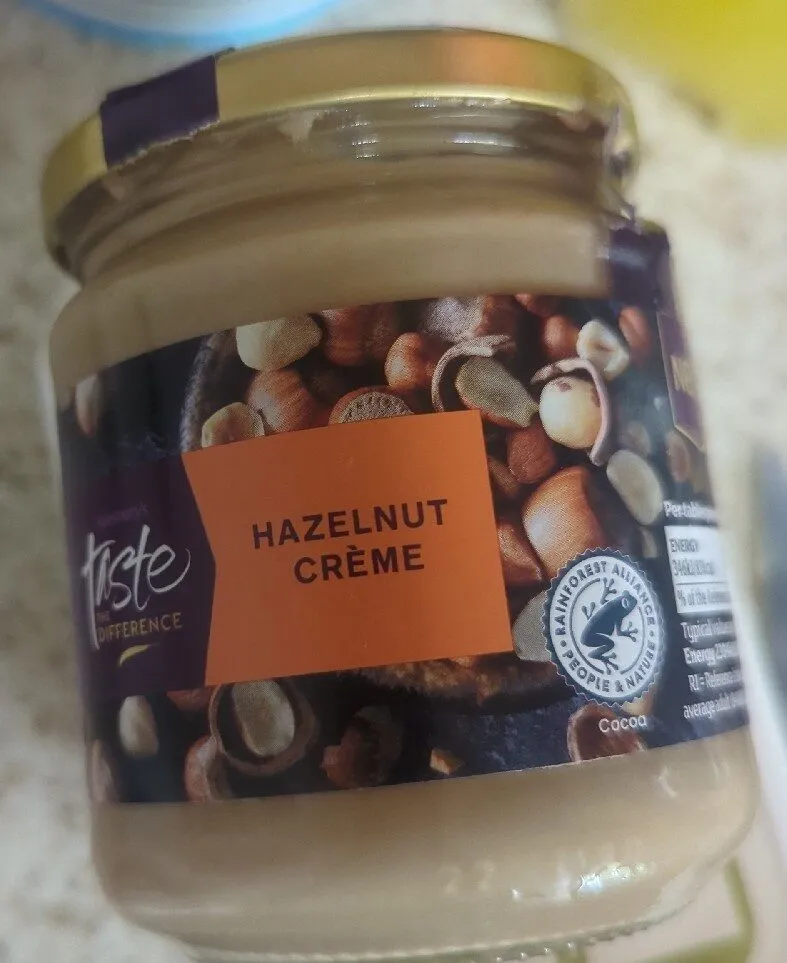 taste DIFFERENCE HAZELNUT CRÈME