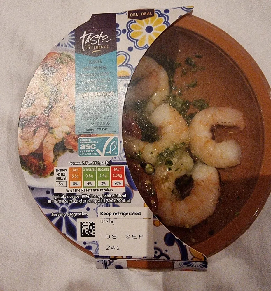 King Prawns Tomatoes Pesto