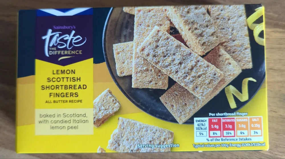 Lemon Scottish Shortbread Fingers