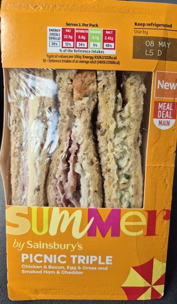 Picnic Triple Sandwich