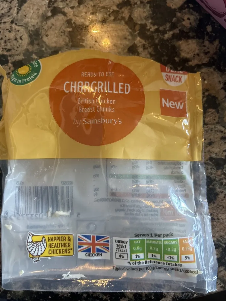 Chargrilled British Chicken Breast Chunks By Sainsburys