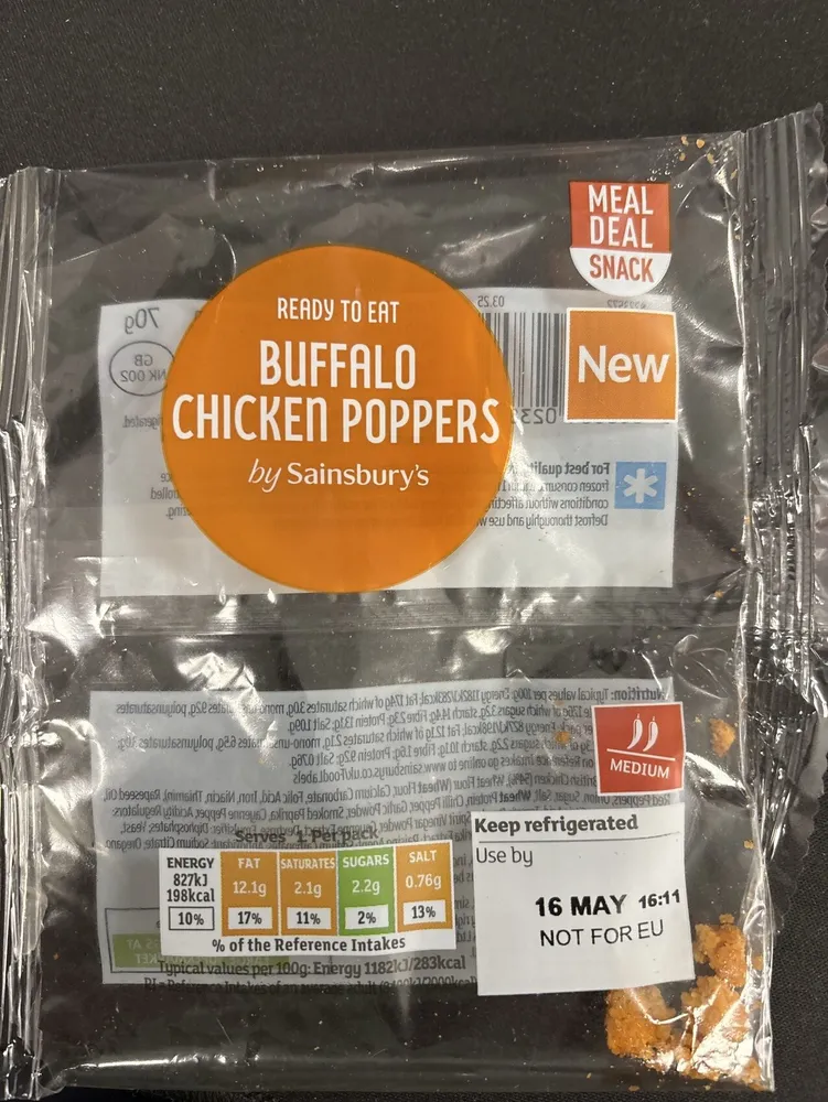 Buffalo Chicken Poppers