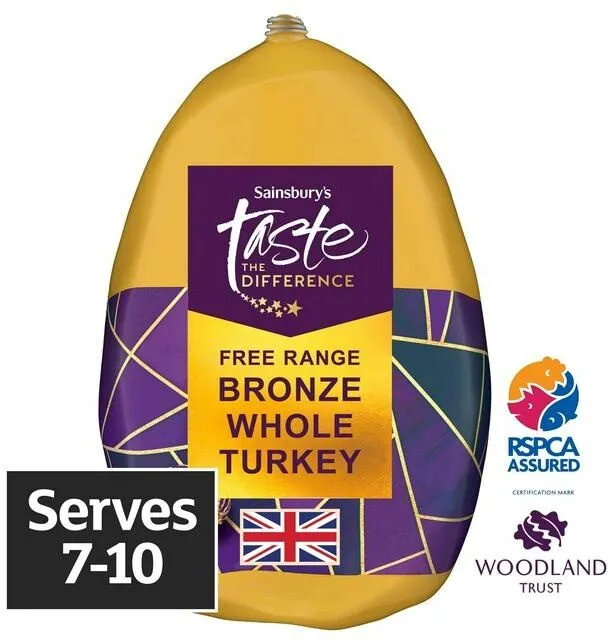 Sainsbury's British Free Range Bronze Turkey, Taste the Difference
