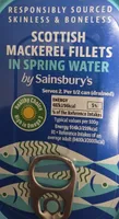 Scottish Mackerel Fillets In Spring Water