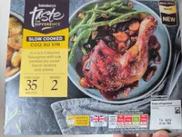 Slow cooked coq au vin