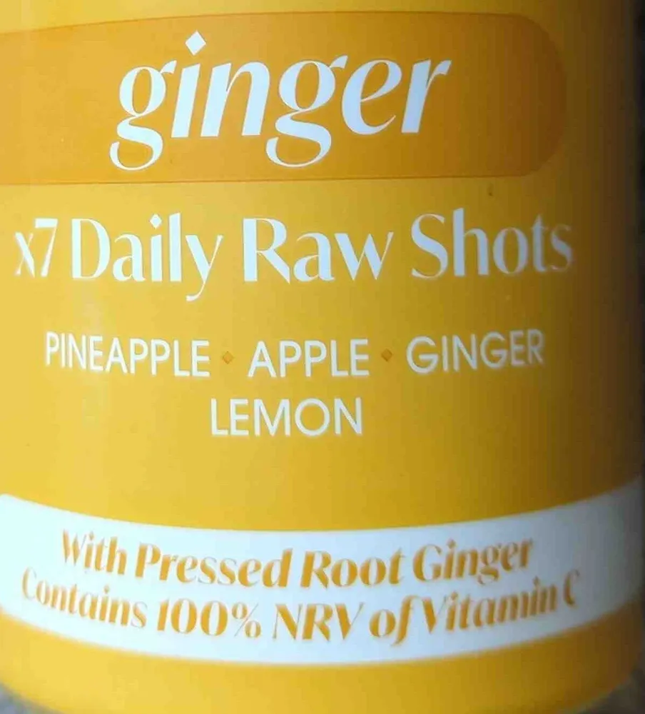 Ginger x7 Daily Raw Shots