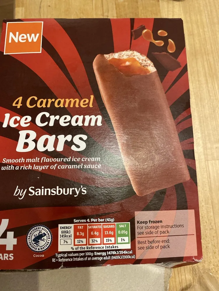 Caramel Ice Cream Bars