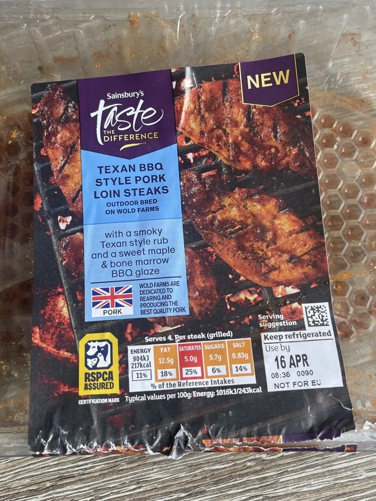 Texan BBQ Style Pork Loin Steaks By Sainsbury’s