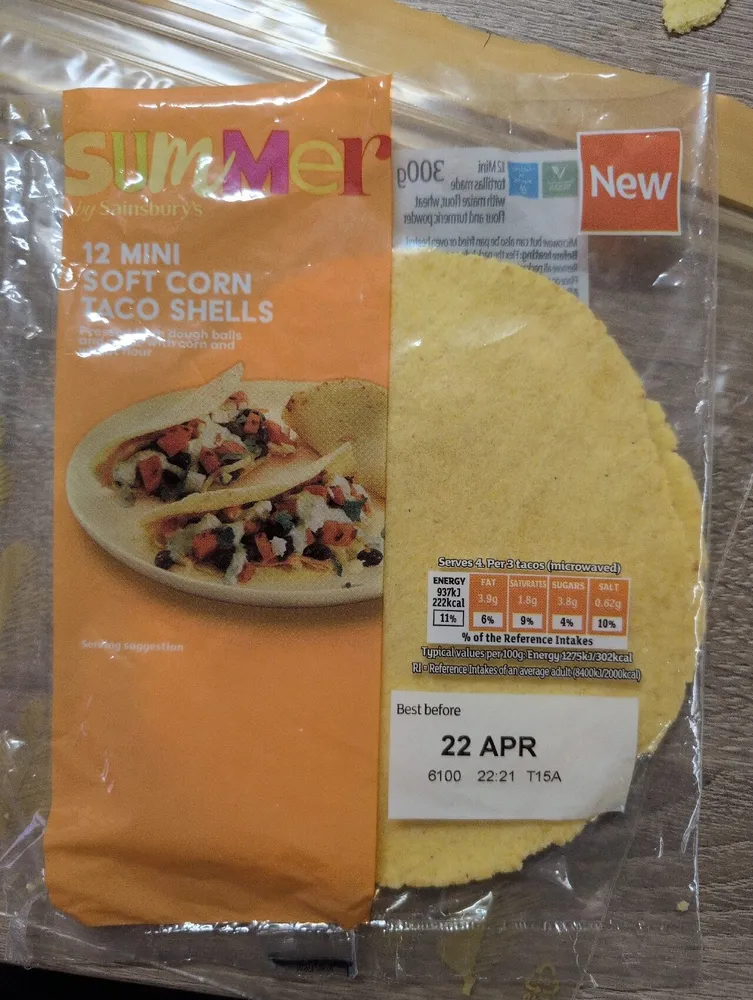 Mini soft Corn Taco Tortillas