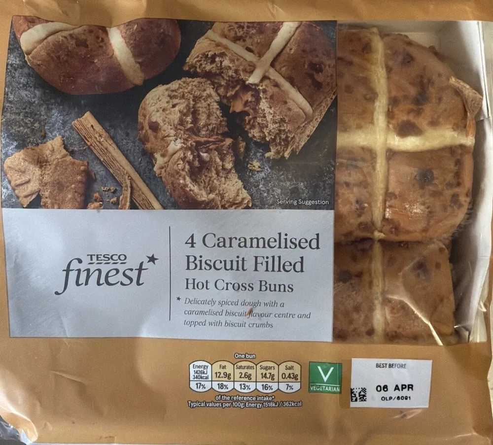 Biscoff Hot Cross Bun