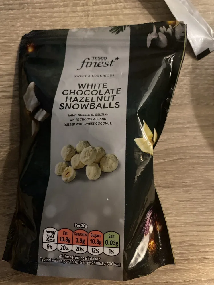White Chocolate Hazelnut Snowballs