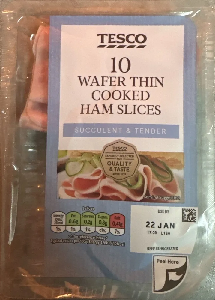 WAFER THIN COOKED HAM SLICES