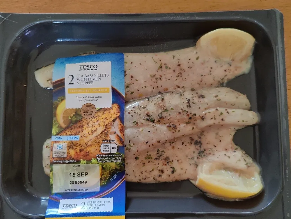 Sea Bass Fillets With Lemon & Pepper