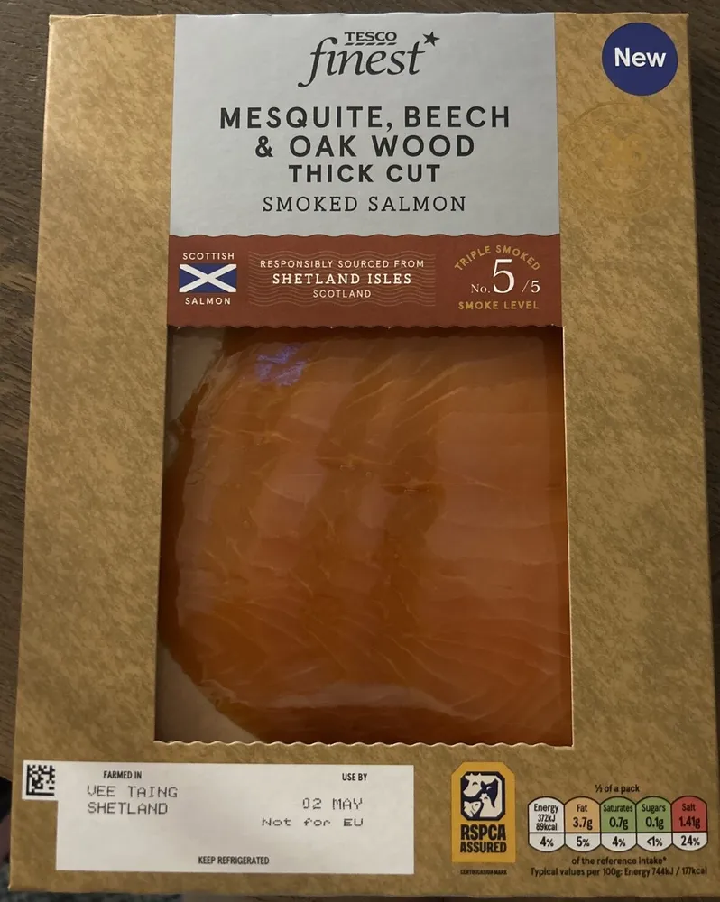 Smoked Salmon: Mesquite, Beech & Oak Wood Thick Cut