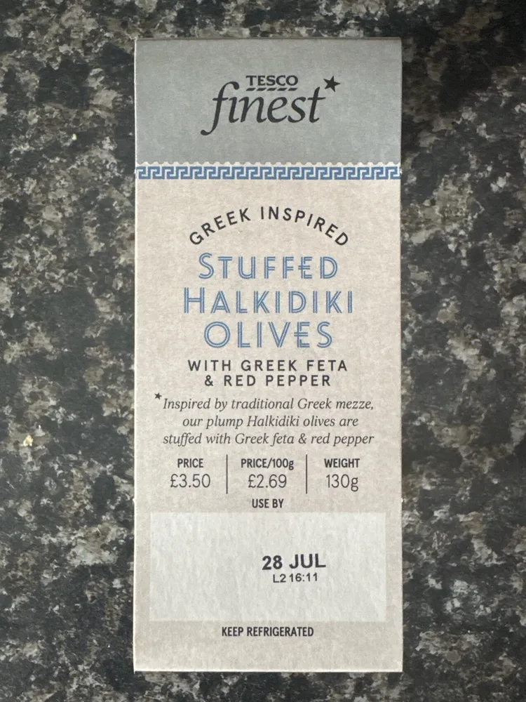 Stuffed Halkidiki Olives with Greek Feta & Red Pepper