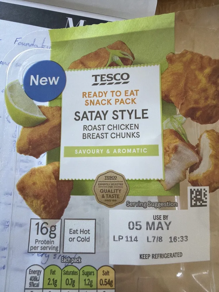 Satay Style Roast Chicken Breast Chunks