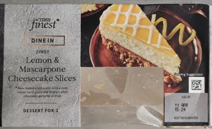 Lemon And Maskone Cheesecake Slices