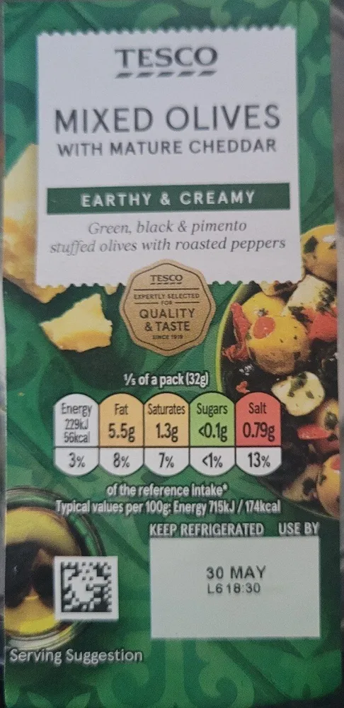 Mixed Olives With Mature Cheddar
