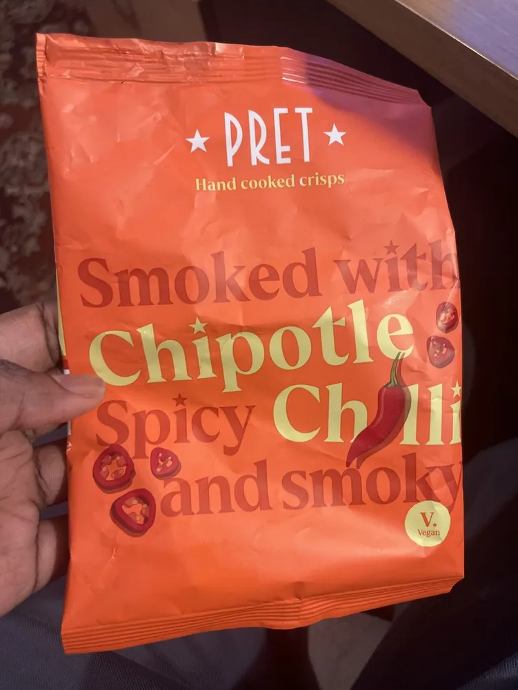 Hand cooked potato crisps with smoked chipotle seasoning