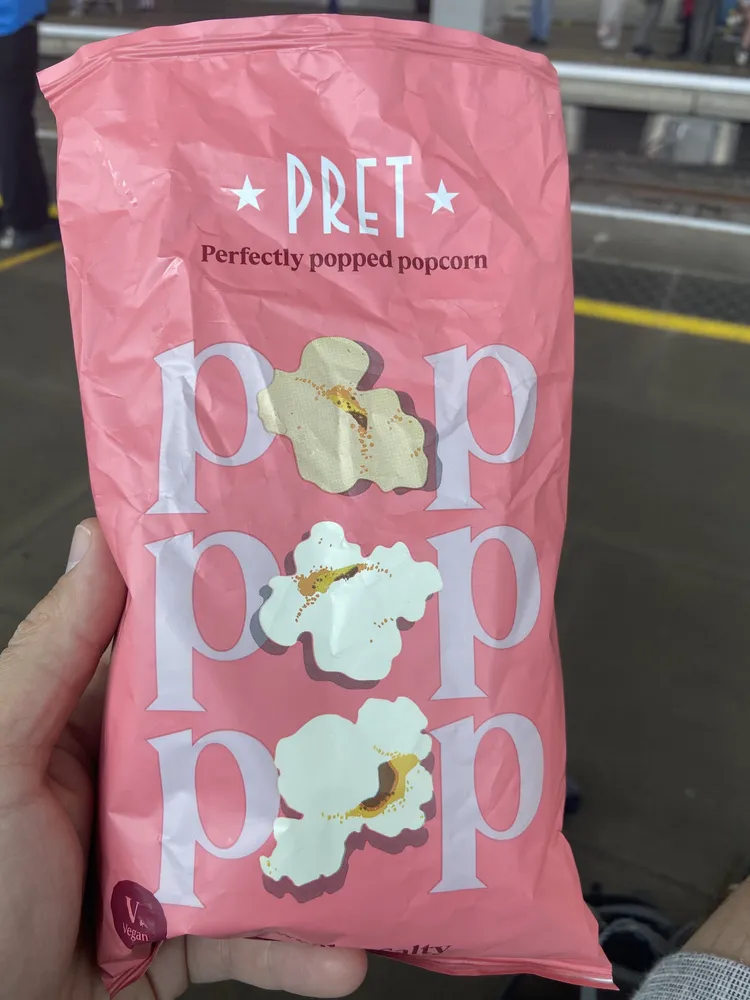 Popped corn with sugar and salt
