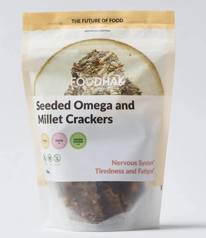 Seeded Omega and Millet Crackers
