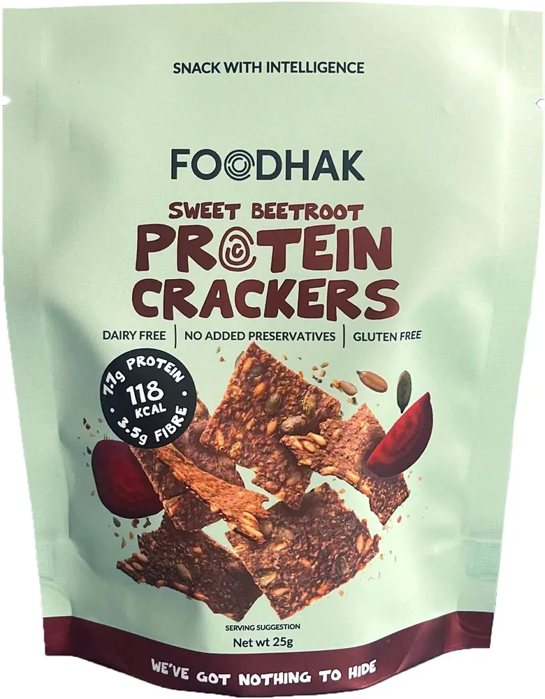 Mini Sweet Beetroot Protein Crackers
