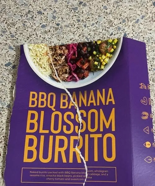 BBQ Banana Blossom Burrito