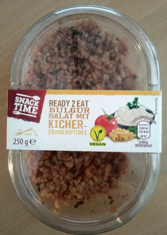 Ready 2 eat Bulgursalat mit Kichererbsenpüree