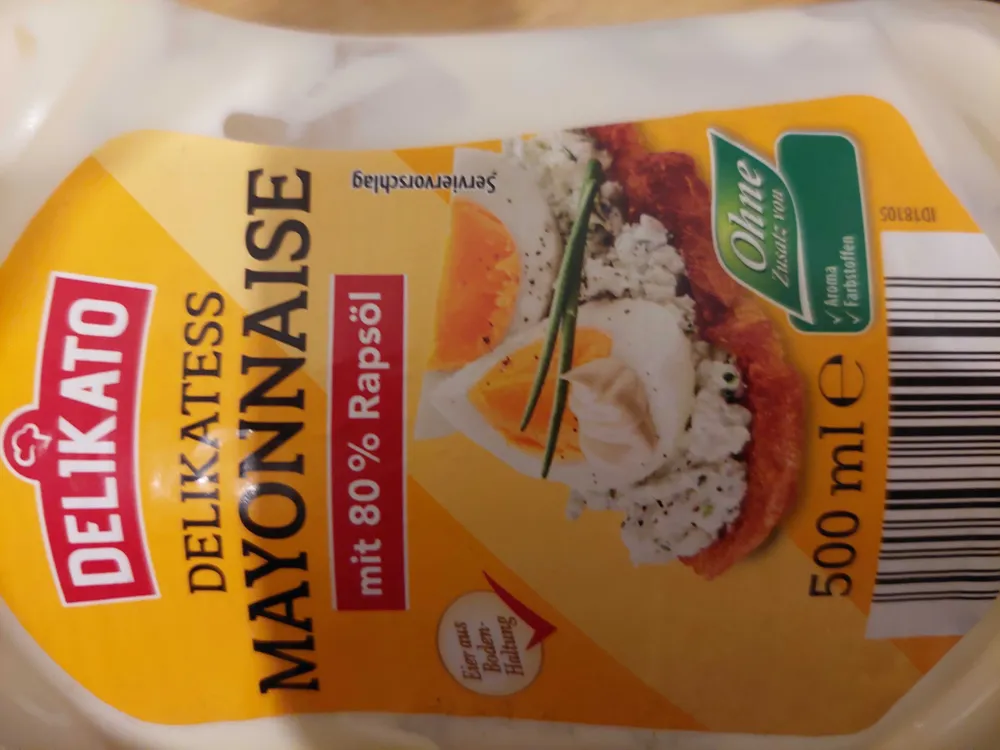 Delikatesse Mayonnaise mit 80% Rapsöl