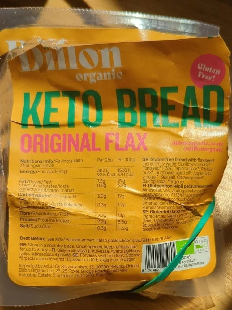 Dillon Organic | Original Flax Keto Bread
