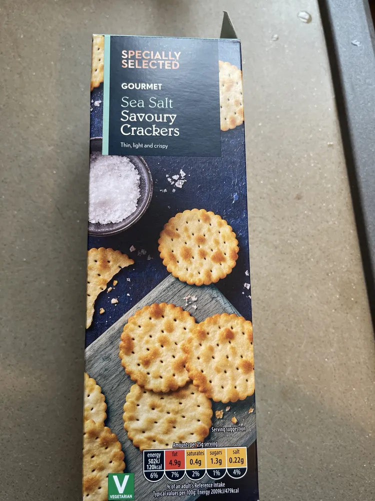 sea salt savoury crackers