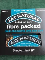 Fruit & Nut bar, fibre packed, dark chocolate and sea salt