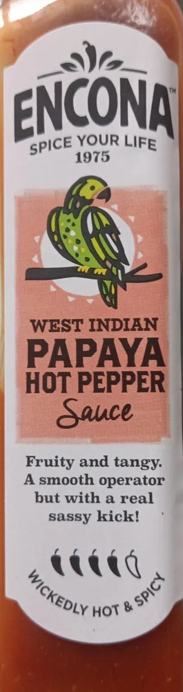 West Indian Smooth Papaya Hot Pepper Sauce imp