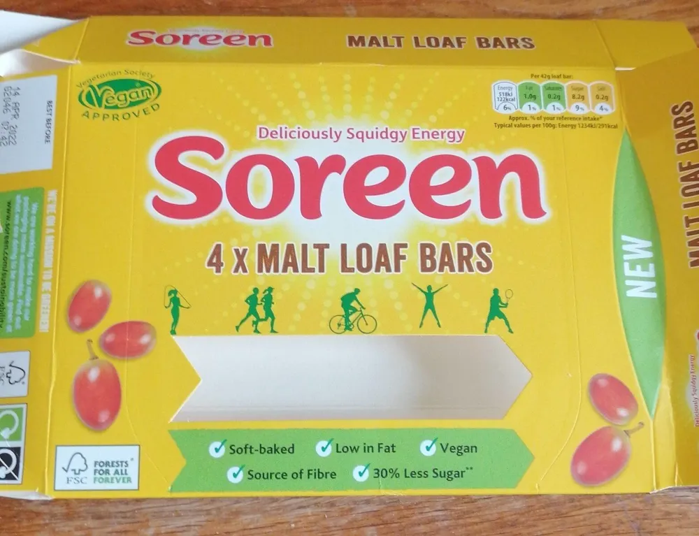 Soreen malt loaf bars