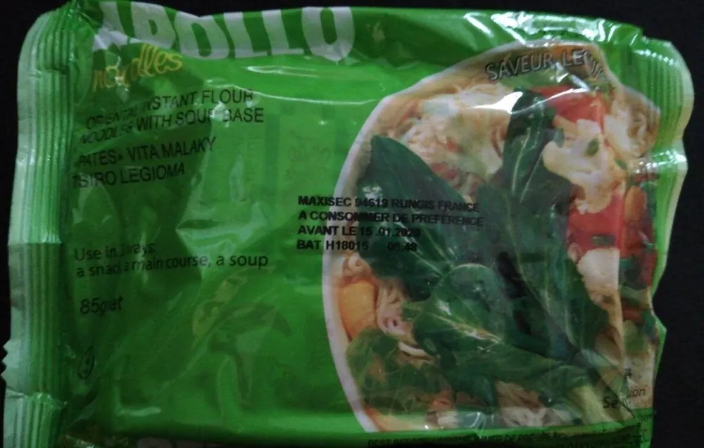 Nouille saveur legumes