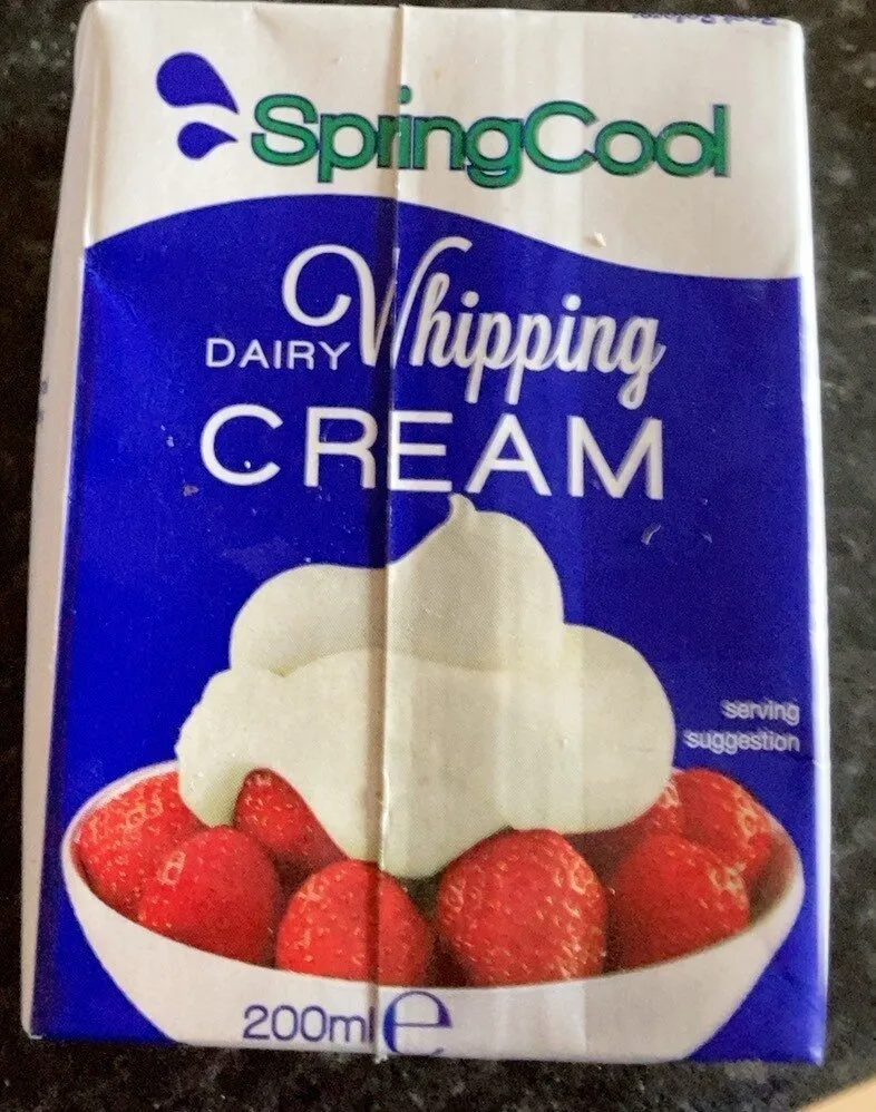 TEAR HERE SpringCool DA Whipping CREAM Ingrede Cha