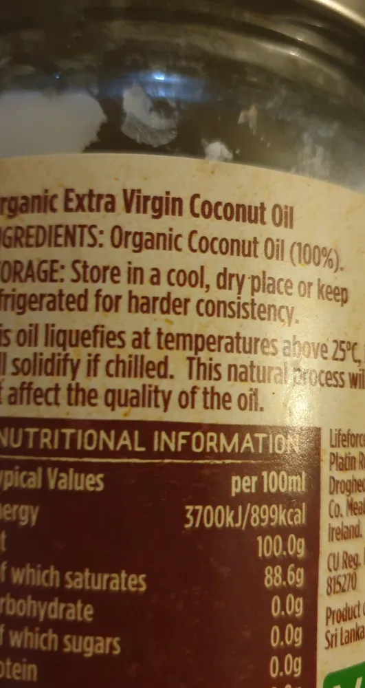 Organic Extra Virgin Coconut Oil