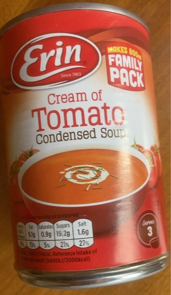 Cream of tomato condensed soup