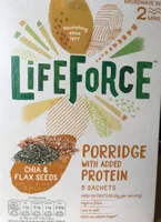 Porridge with added protein, chia & flax seeds