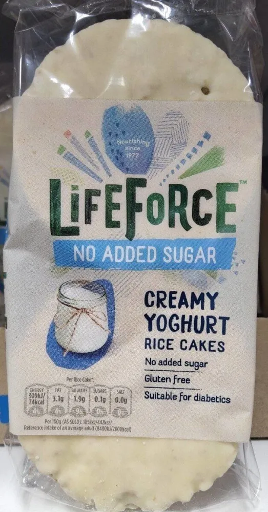 Yogurt rice cakes