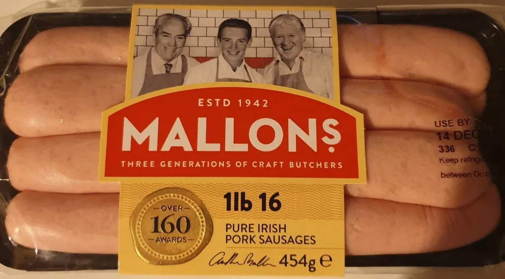 PURE IRISH PORK SAUSAGES