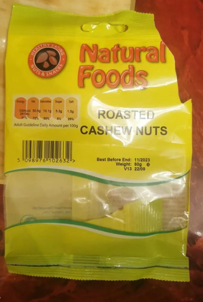 Roasted cashew nuts